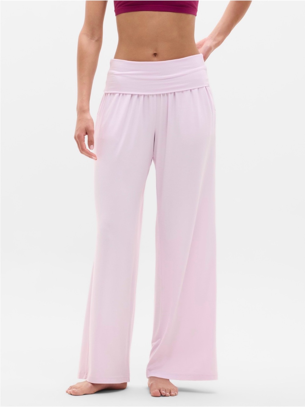 Athleta Dream Drape Mid Rise Pant | Ballet Pink #858213